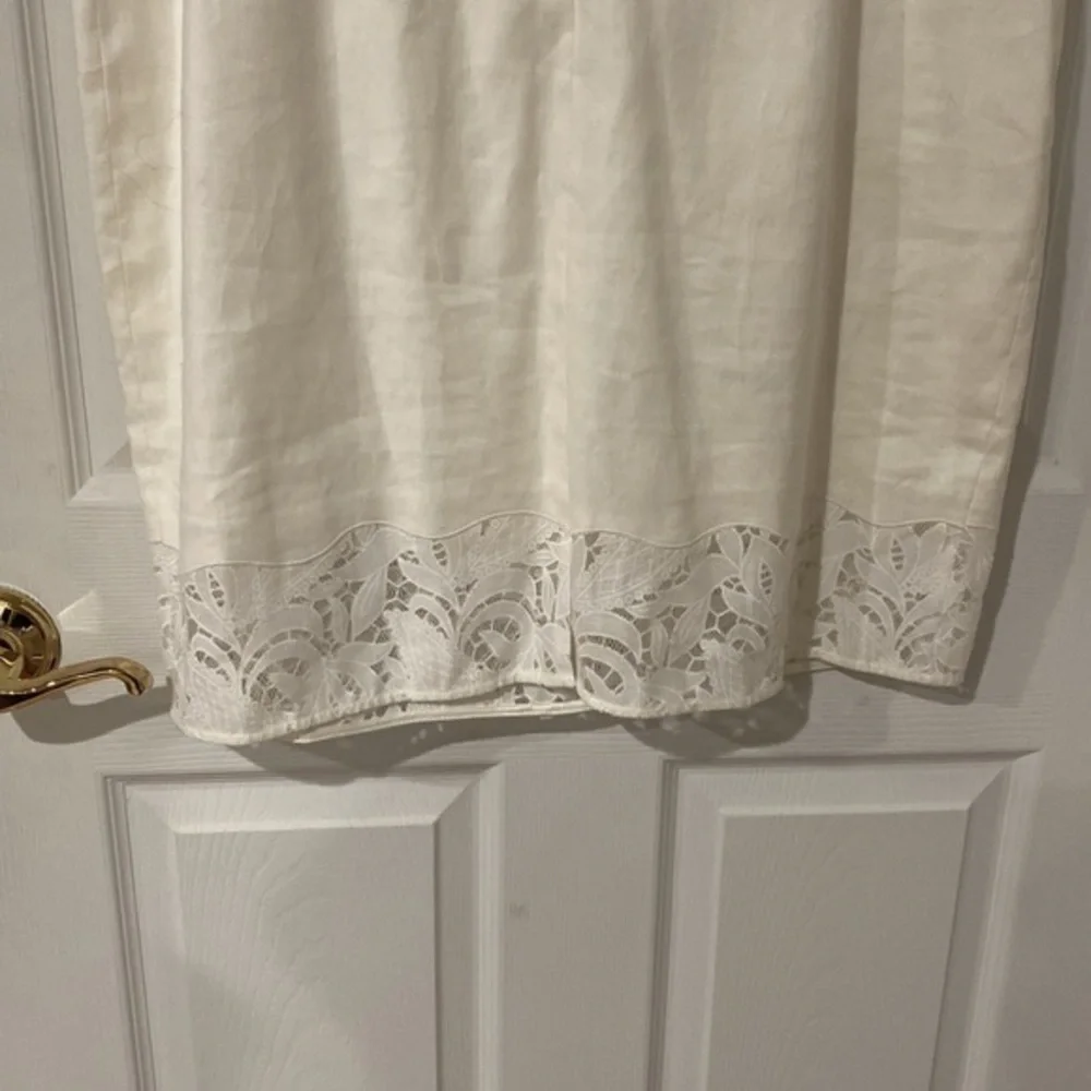 Tahari Arthur S. Levine Ivory Lace Midi Dress - Picture 8 of 8